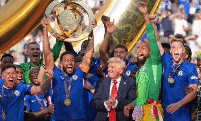 Donald Trump Booed at Club World Cup Final as Chelsea Players React to Bizarre Trophy Stage Cameo PSG Gianni Infantino Reece James
